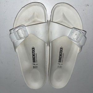 Birkenstock Madrid White Eva Foam Slide Shoes Size 39, 250 L8/M6 Made In Germany